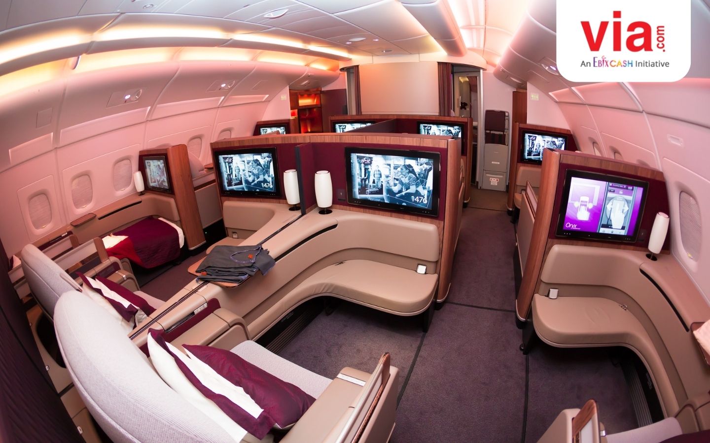 Intip Megahnya Business Class dan Premium Lounge Qatar Airways
